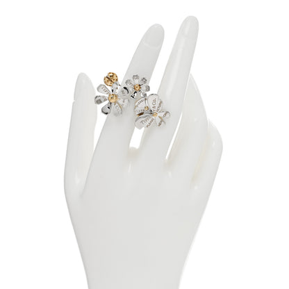 Tiffany Sterling Silver 18K Yellow Gold Return to Tiffany Love Bugs Ring 51 5.75 2 of 5