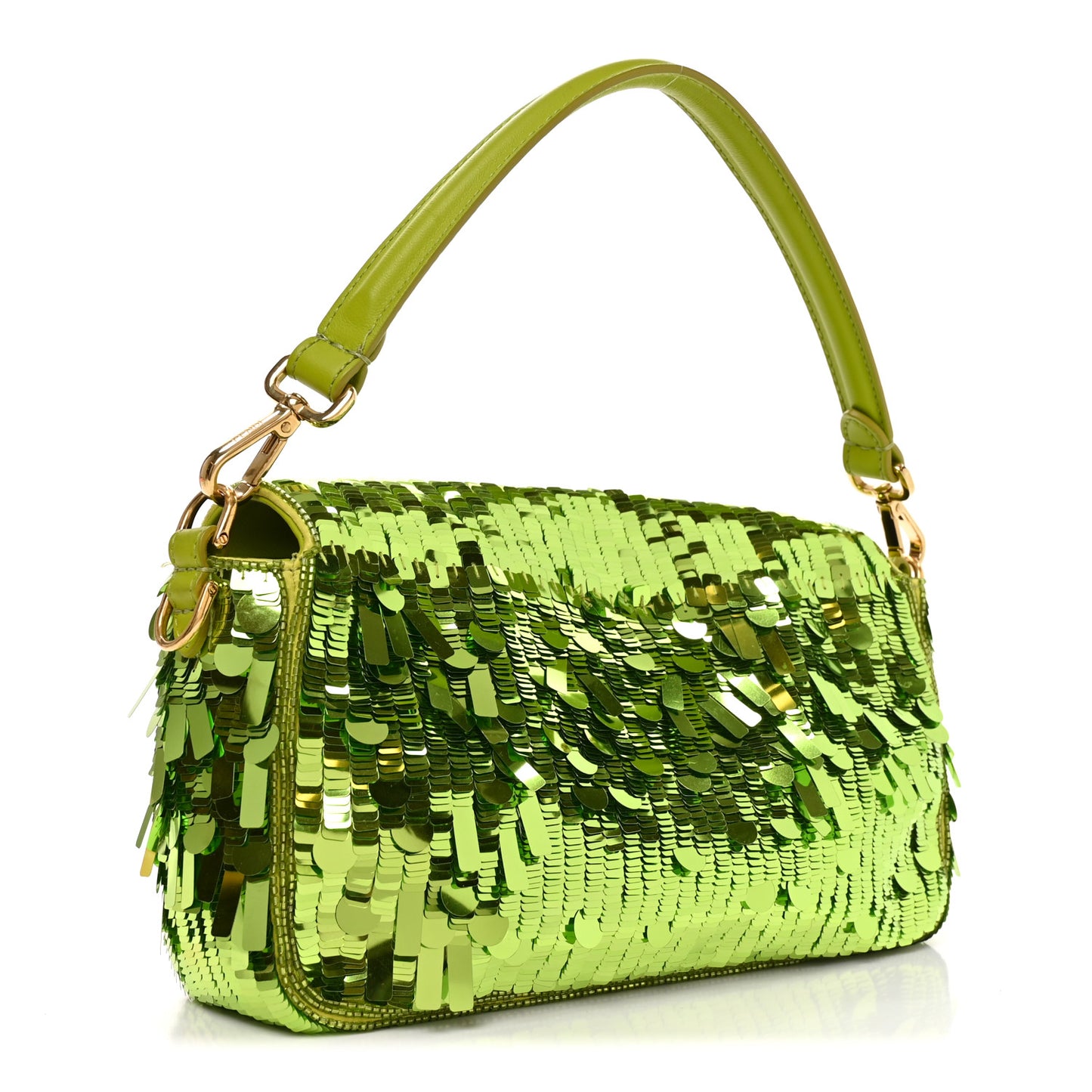 Sequin Paillettes Vitello Grace Sex and the City Baguette Wasabi