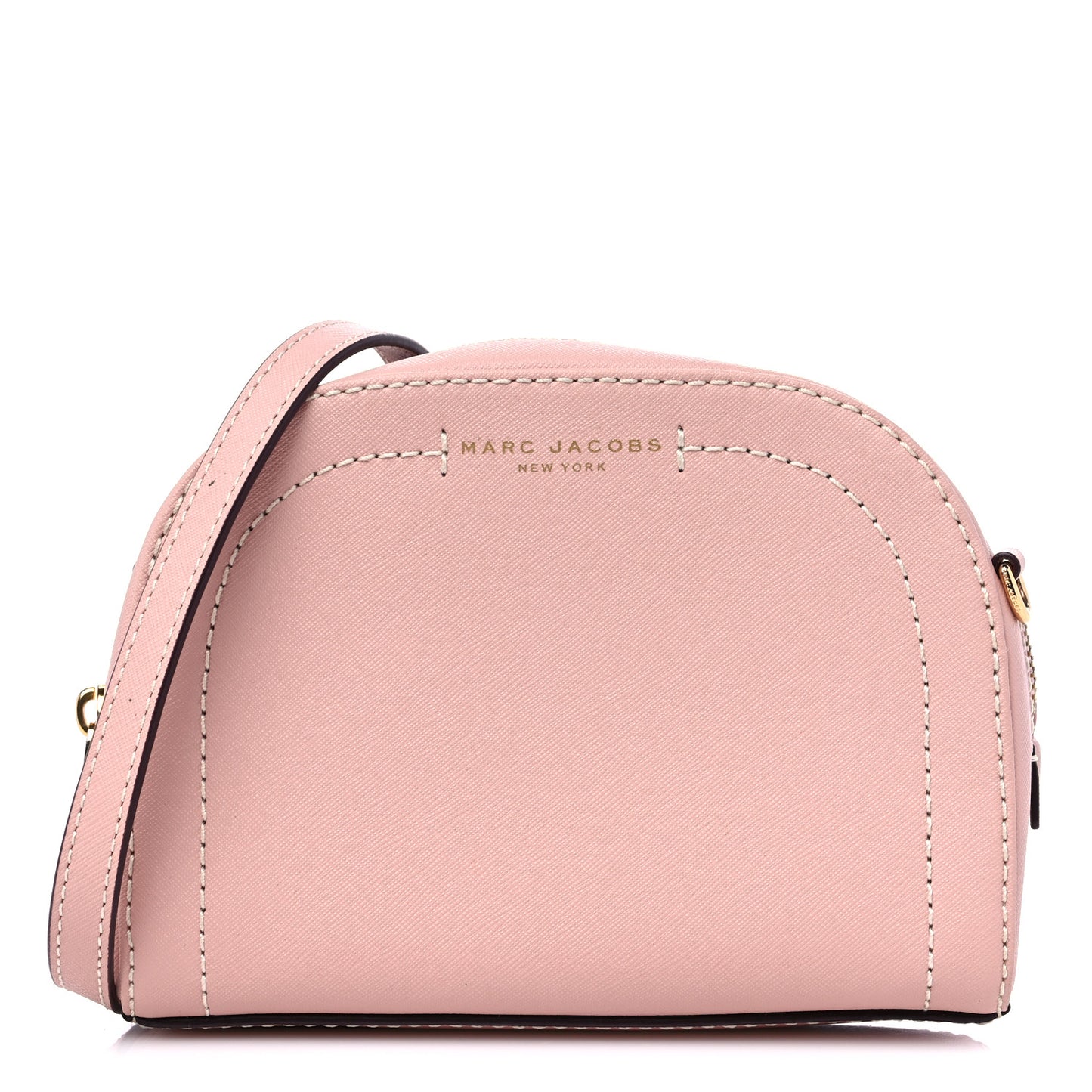 Saffiano Playback Boxed Dome Crossbody Pink