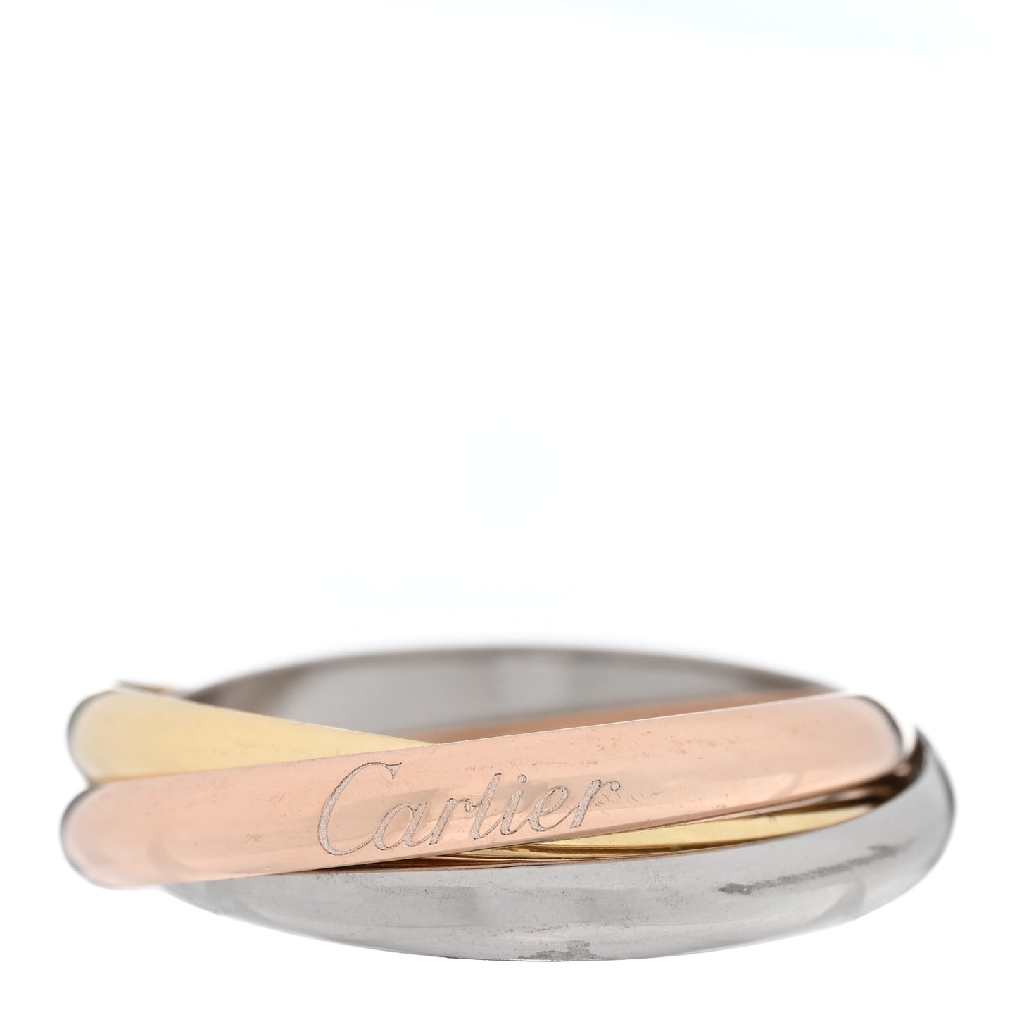 18K Pink Yellow White Gold Small Trinity Ring 61 9.5
