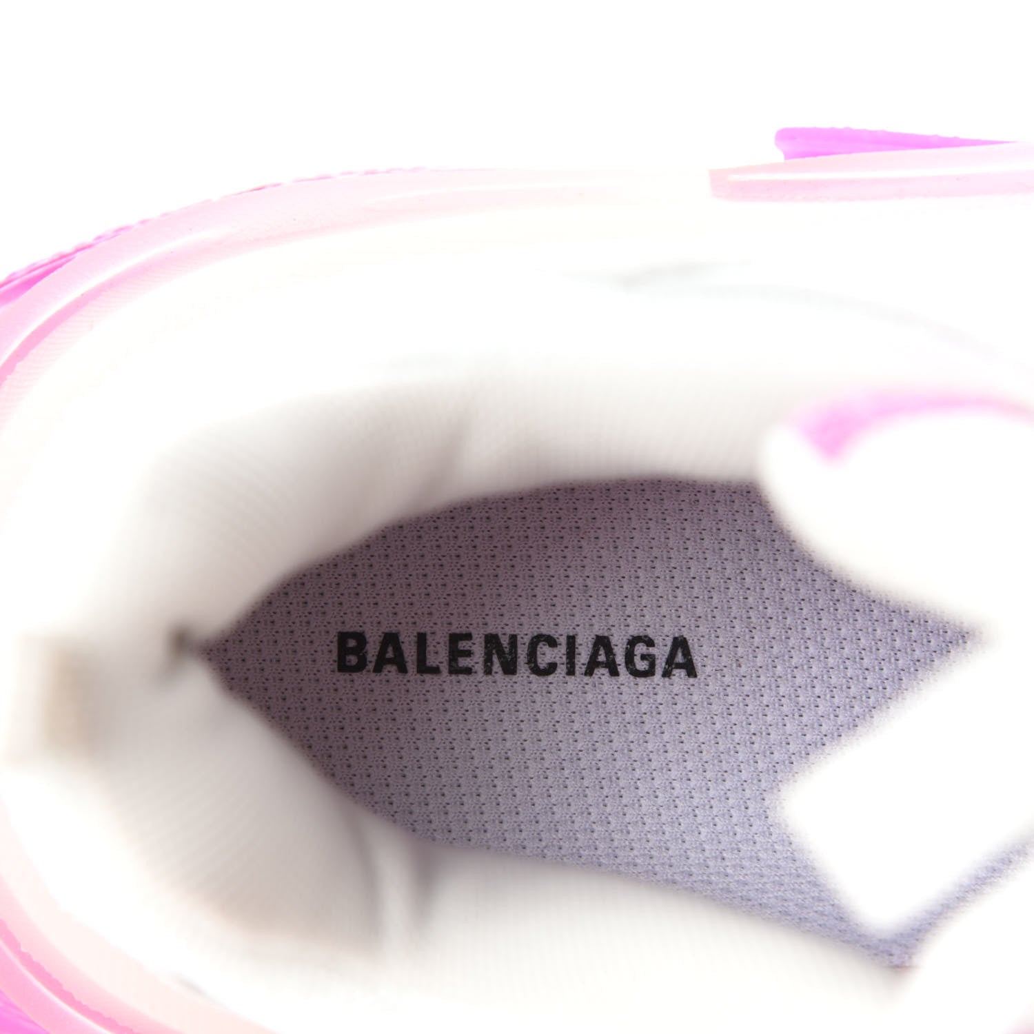 Balenciaga Fabric Mesh Clear Sole Womens Triple S Sneakers 39 White Pink 7 of 8
