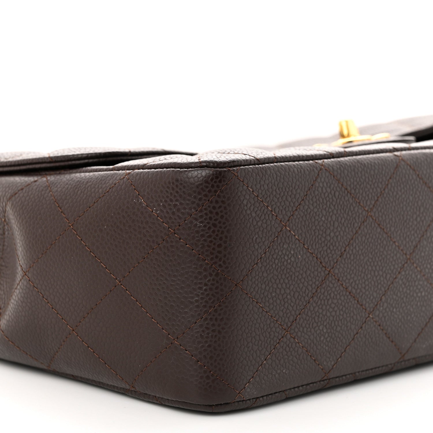 Chanel Caviar Quilted Jumbo Single Flap Dark Brown 9 of 11