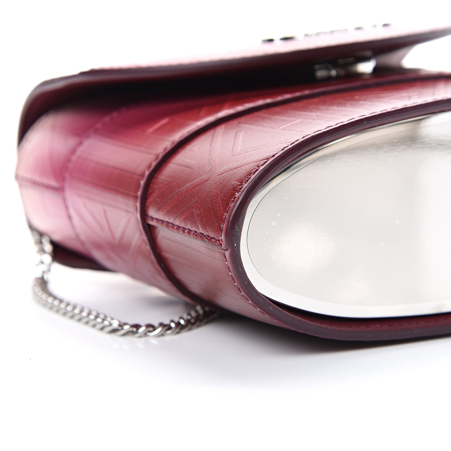 Chloe Calfskin Embossed Small Aby Lock Brown Purple 8 of 10