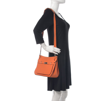 Hermes Taurillon Clemence Jypsiere 28 Orange 2 of 9