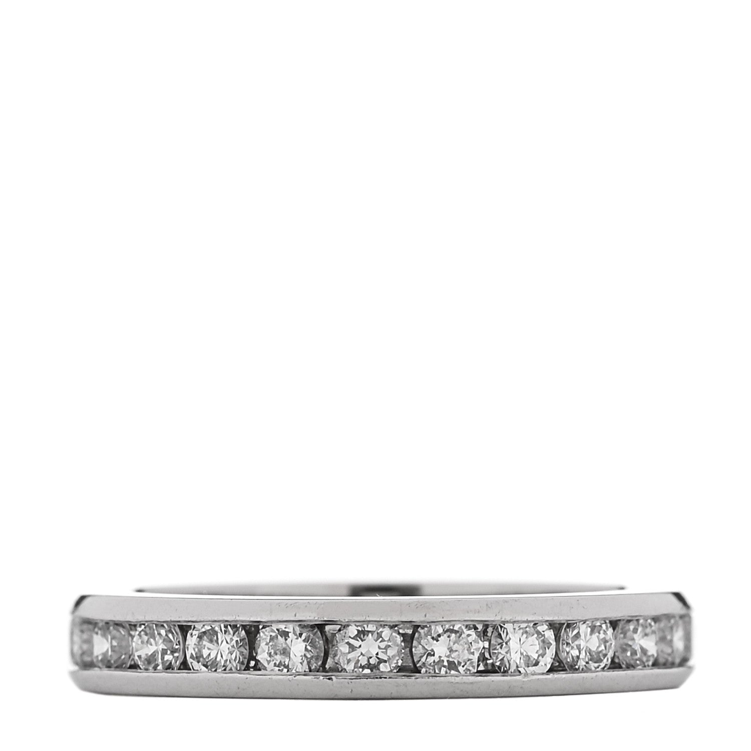 Tiffany Platinum Diamond 2.5mm Full Circle Wedding Band Ring 48 4.5 3 of 4