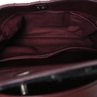 Chanel Aged Calfskin Quilted Tweed Portobello Tote Burgundy 5 of 10