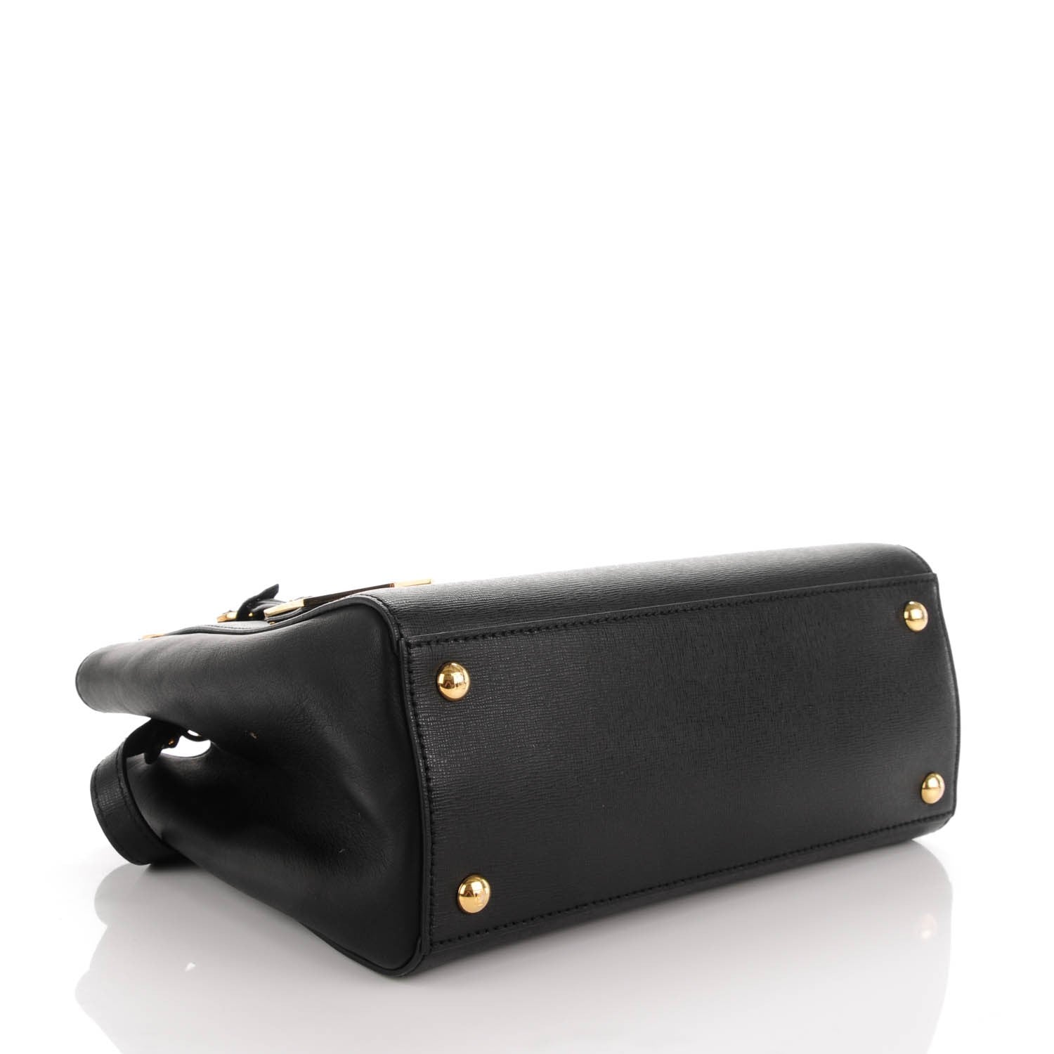 Fendi Vitello Elite Petite 2Jours Tote Black 4 of 8