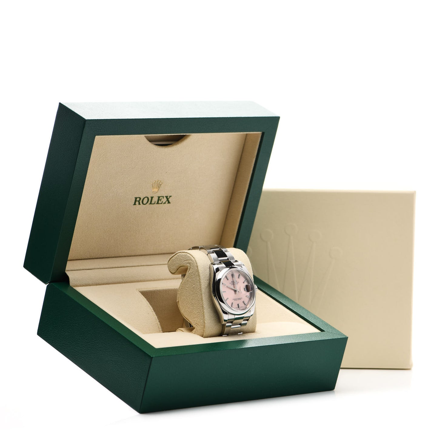Stainless Steel 36mm Oyster Perpetual Datejust Watch Pink 116200