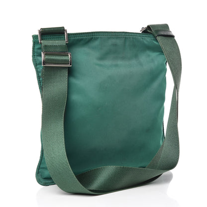 Prada Nylon Vela Flat Messenger Bag Oleandro 3 of 15