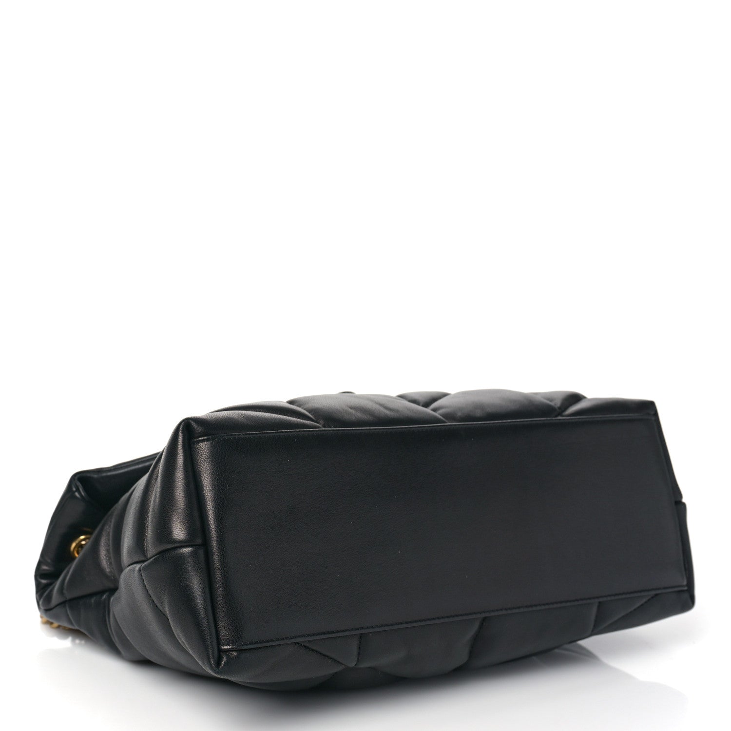 Saint Laurent Lambskin Quilted Medium Loulou Puffer Monogram Chain Satchel Black 4 of 9