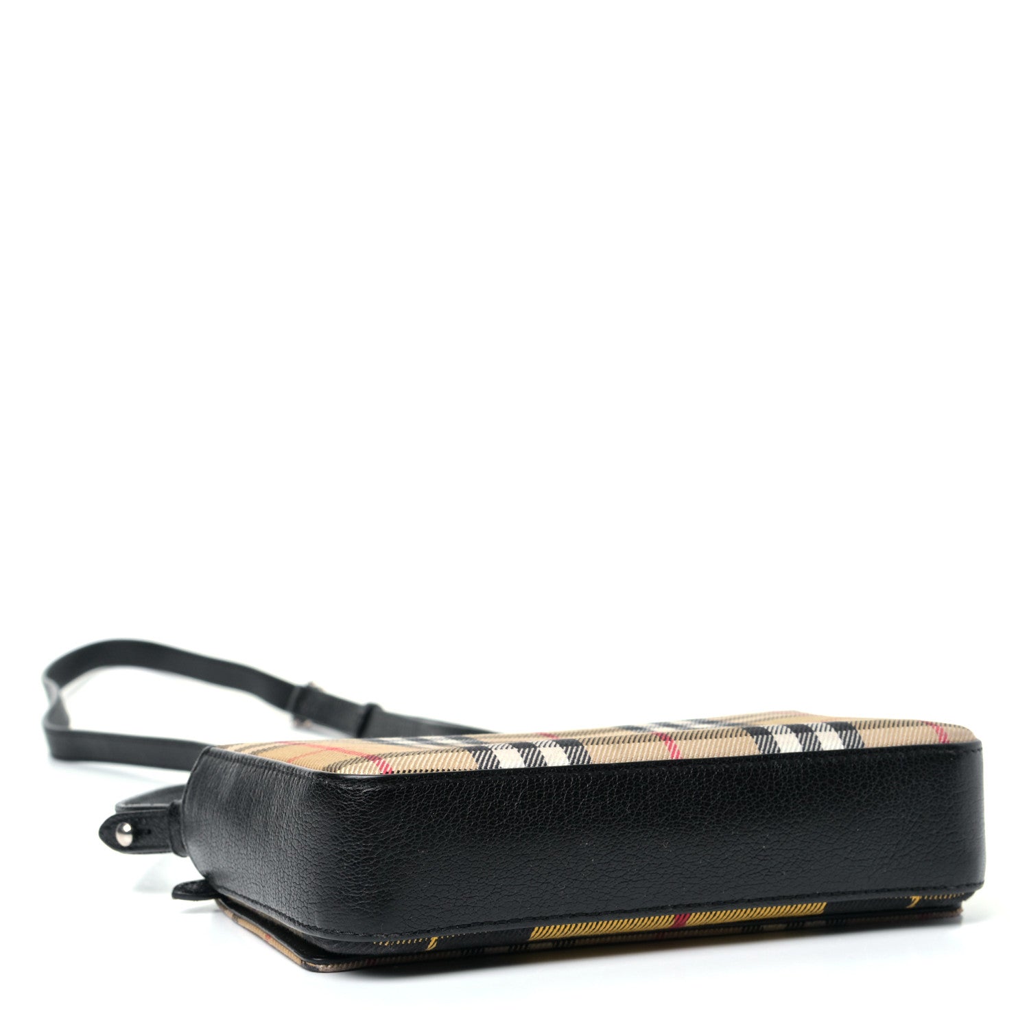 Burberry House Check Tartan Mix Hampshire Crossbody Antique Yellow Black 3 of 4