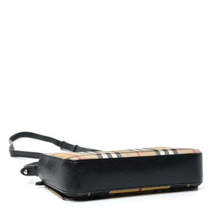 Burberry House Check Tartan Mix Hampshire Crossbody Antique Yellow Black 3 of 4