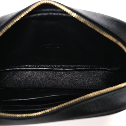 Saint Laurent Grain De Poudre Matelasse Monogram Mini Lou Camera Bag Black 5 of 11