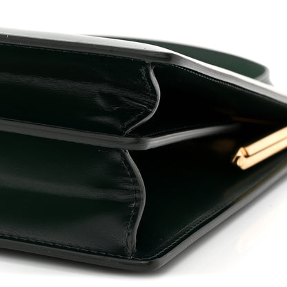 Celine Patina Box Calfskin Medium Clasp Bag Dark Green 10 of 10