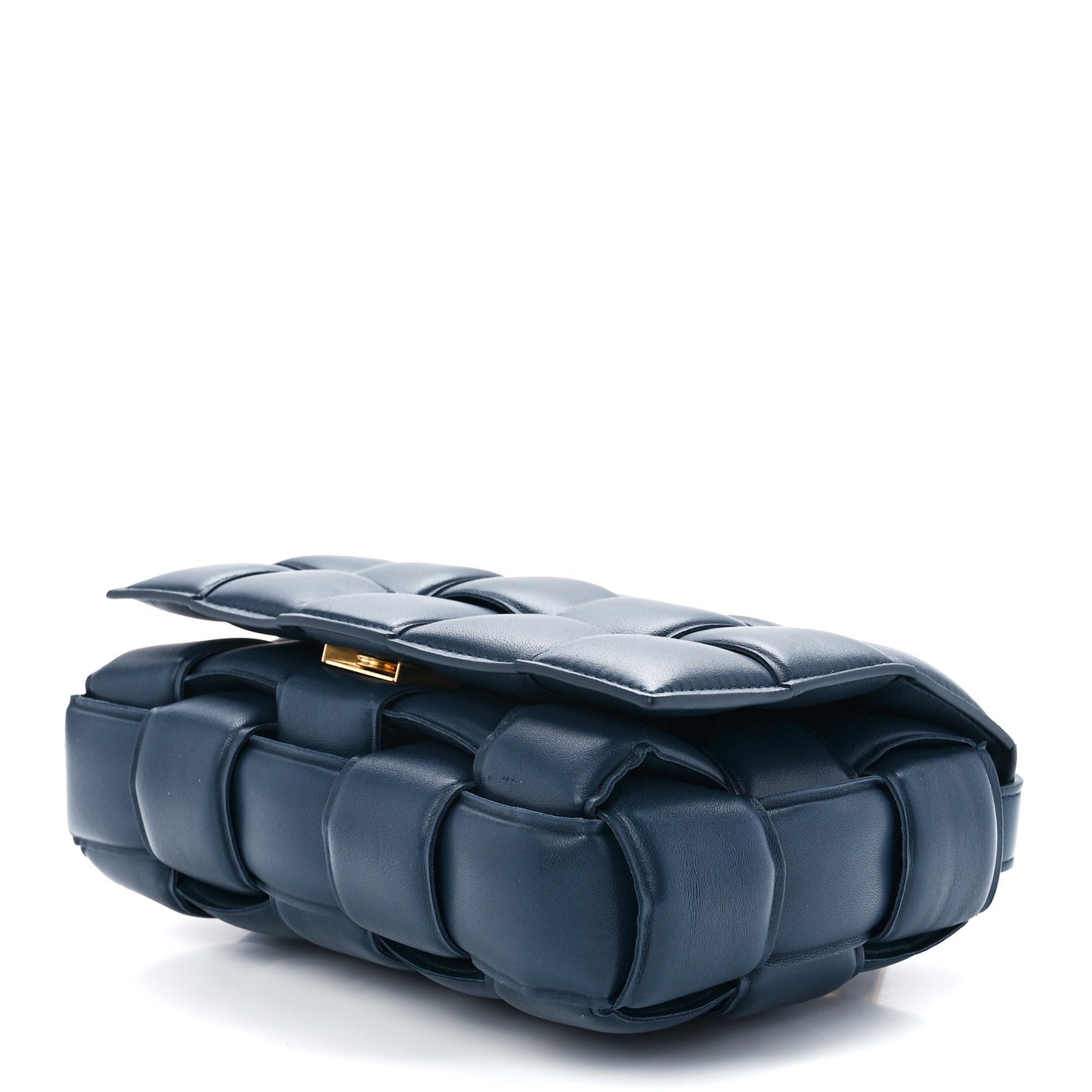 Nappa Maxi Intreccio Padded Cassette Crossbody Bag Cruise