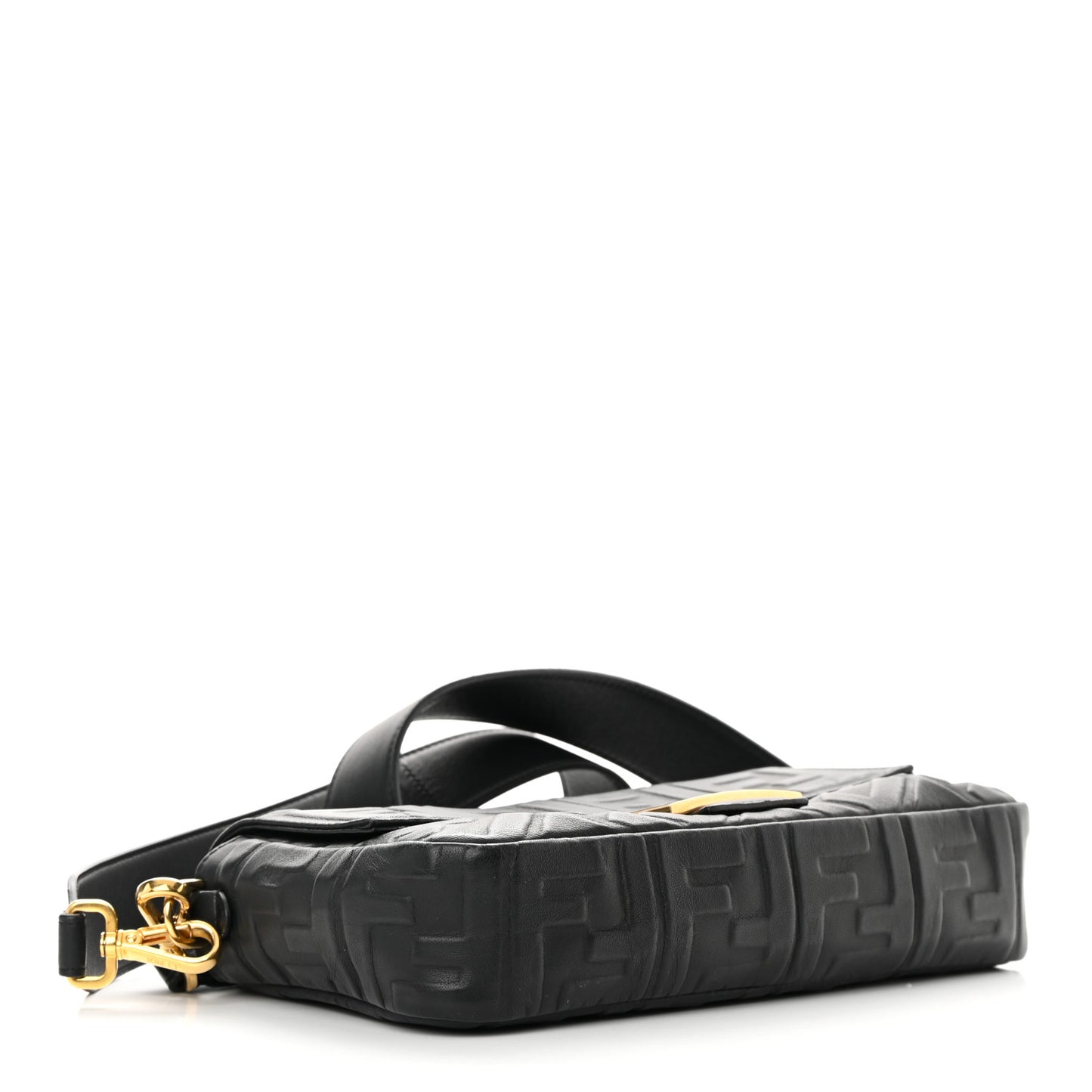 Nappa FF 1974 Embossed Baguette Black