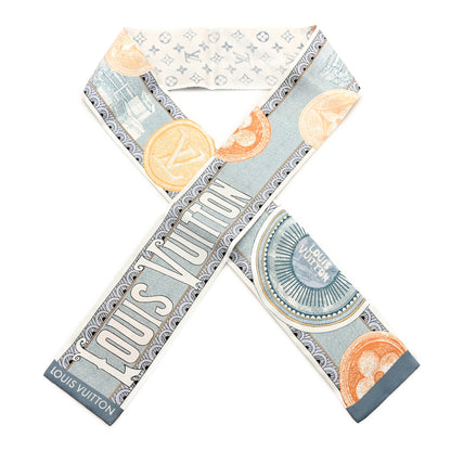 Louis Vuitton Silk Malles Merveilleuses Bandeau Denim Blue 1 of 3