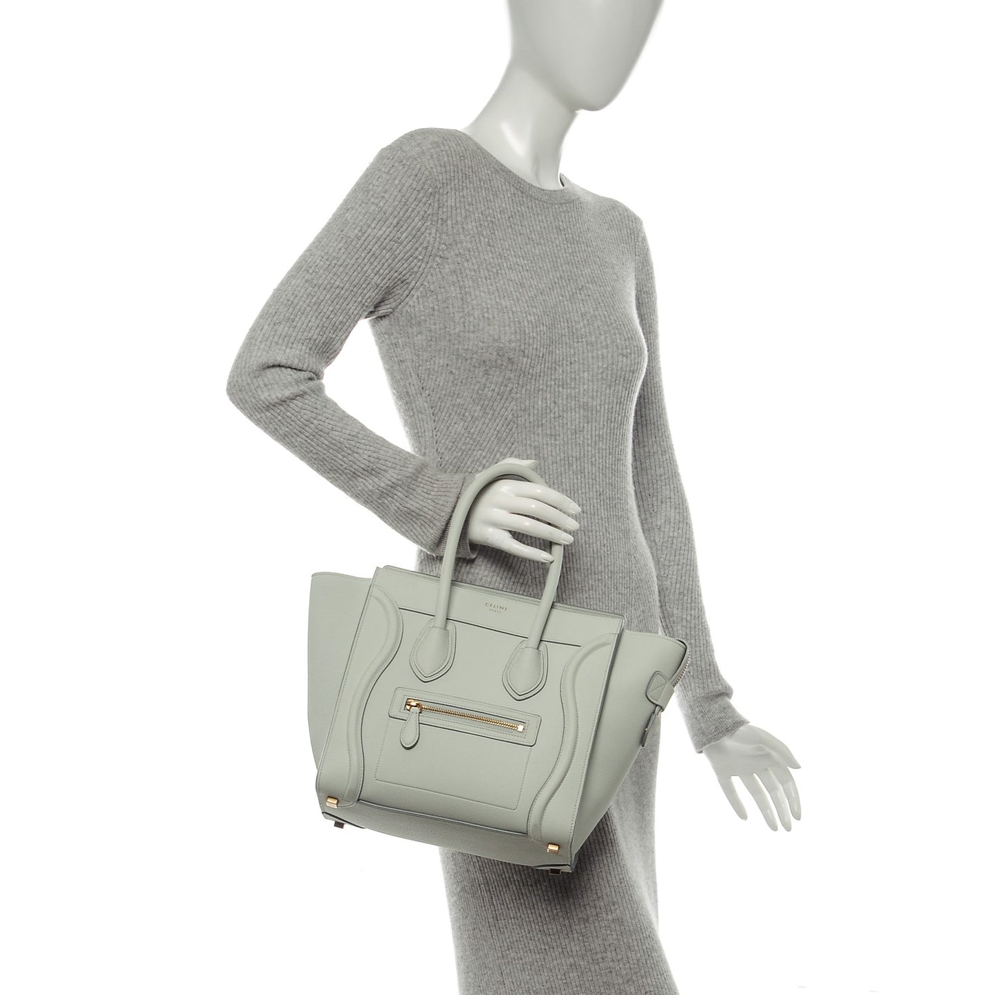 Drummed Calfskin Micro Luggage Jade