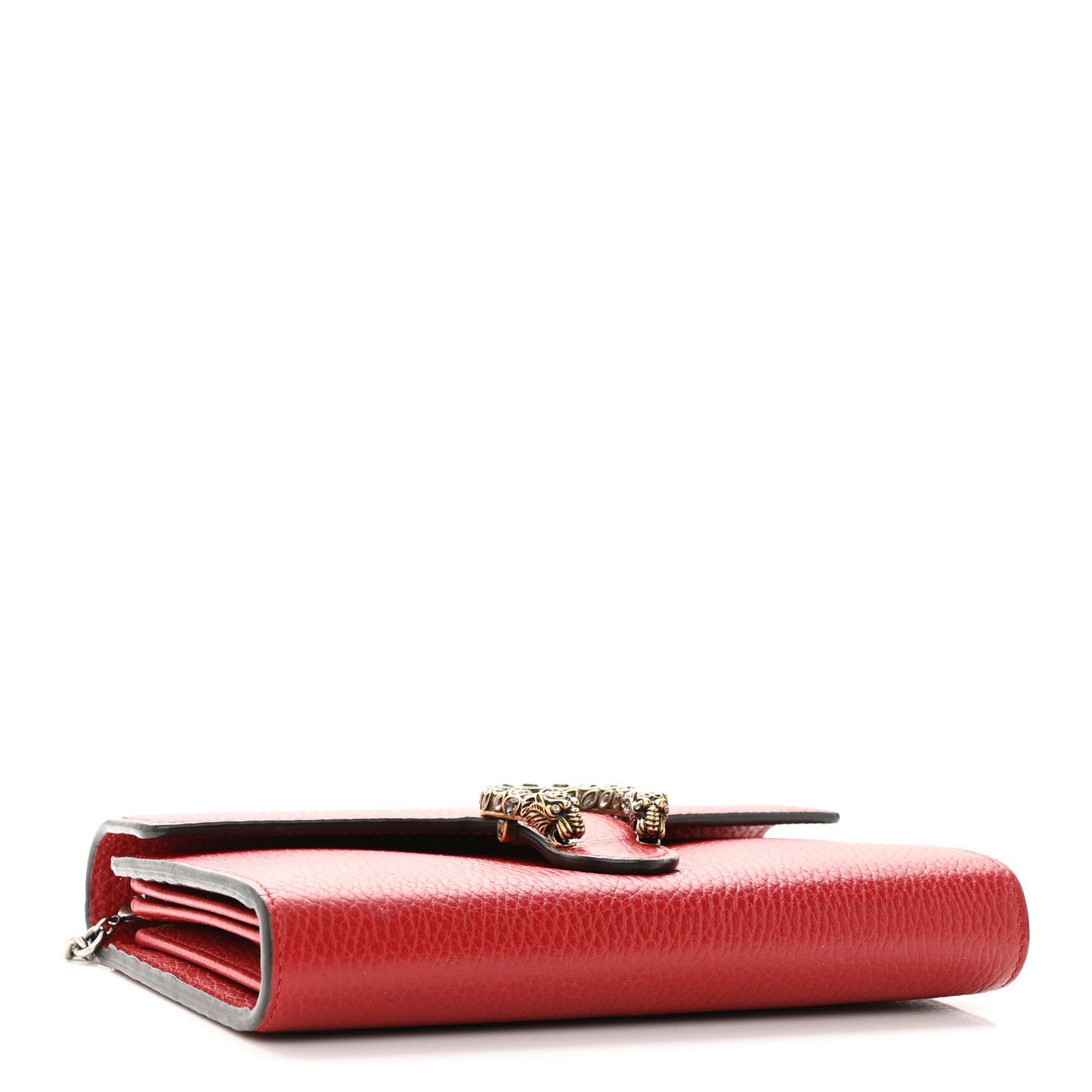 Calfskin Mini Dionysus Chain Wallet Hibiscus Red