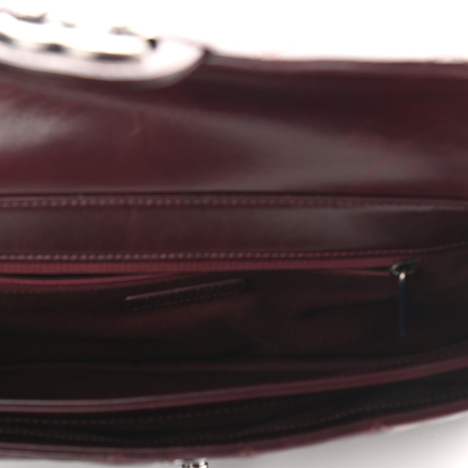 Chanel Calfskin Quilted Large Perfect Edge Flap Burgundy 4 of 12