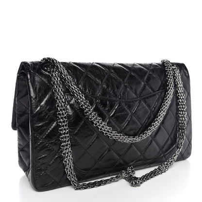 Chanel Metallic Aged Calfskin Quilted 2.55 Reissue 228 Flap Black 3 of 8