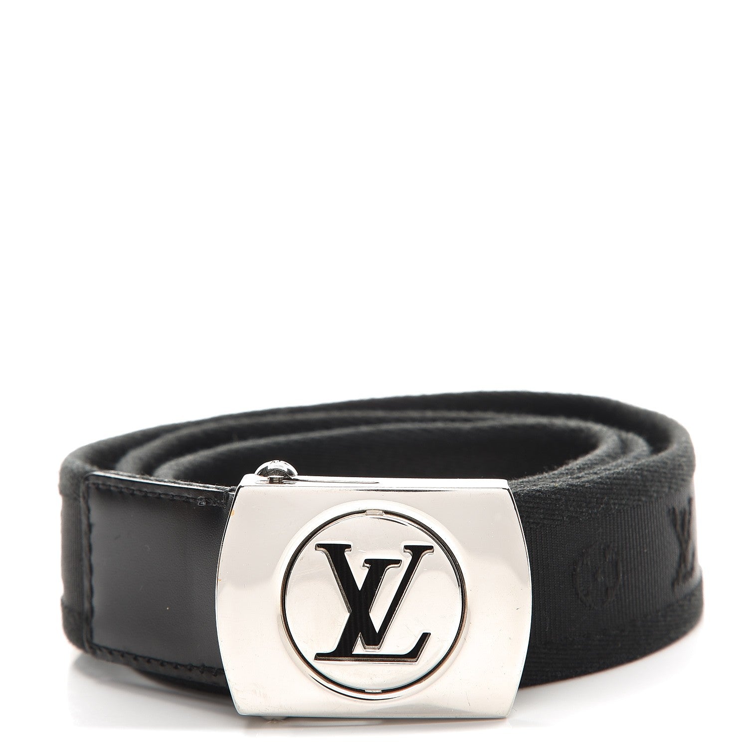 Louis Vuitton Canvas Monogram LV Cut Belt 90 36 Black 1 of 5