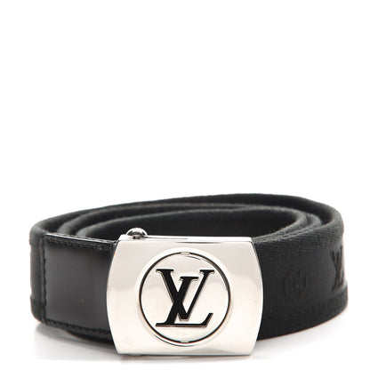 Louis Vuitton Canvas Monogram LV Cut Belt 90 36 Black 1 of 5