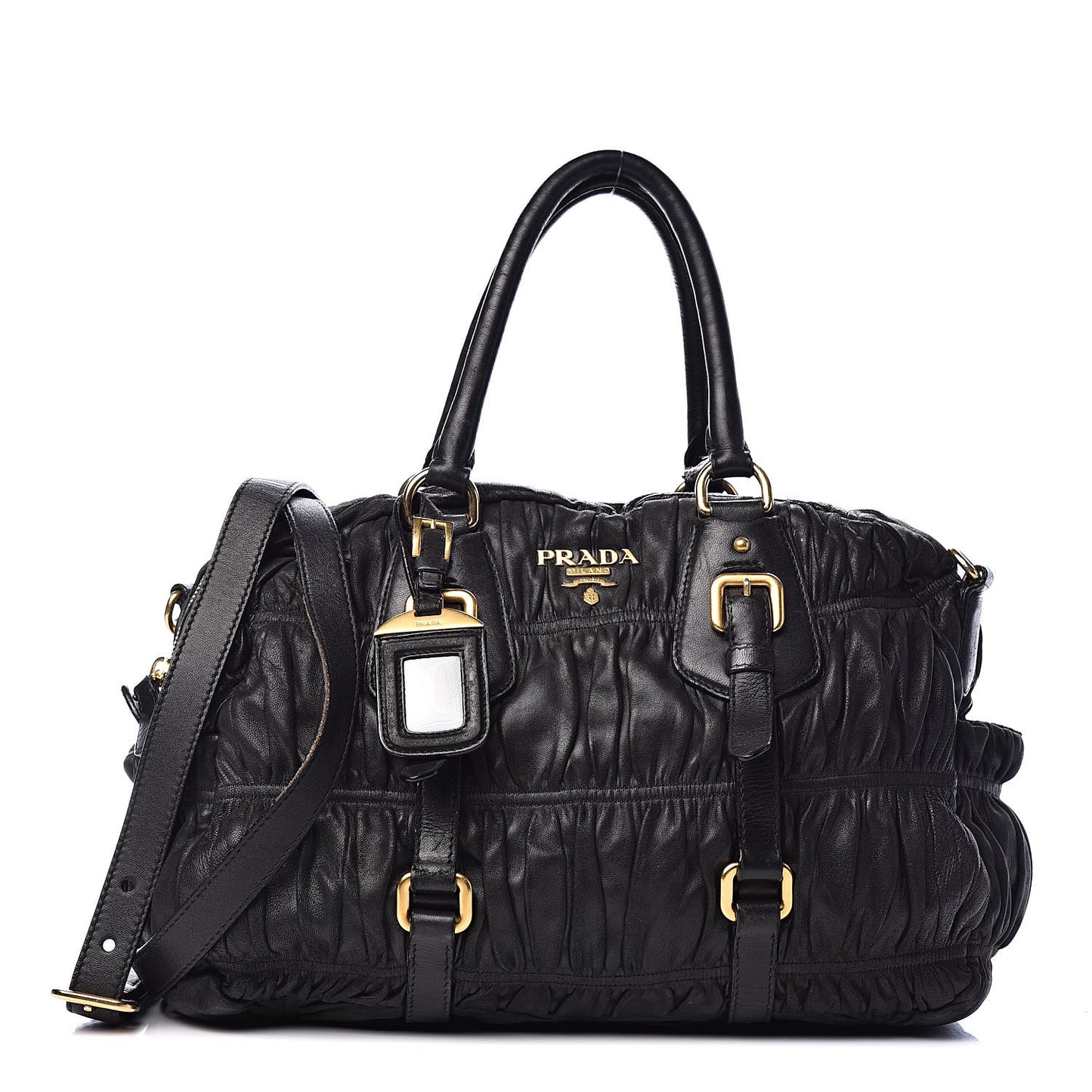 Nappa Gaufre Satchel Black