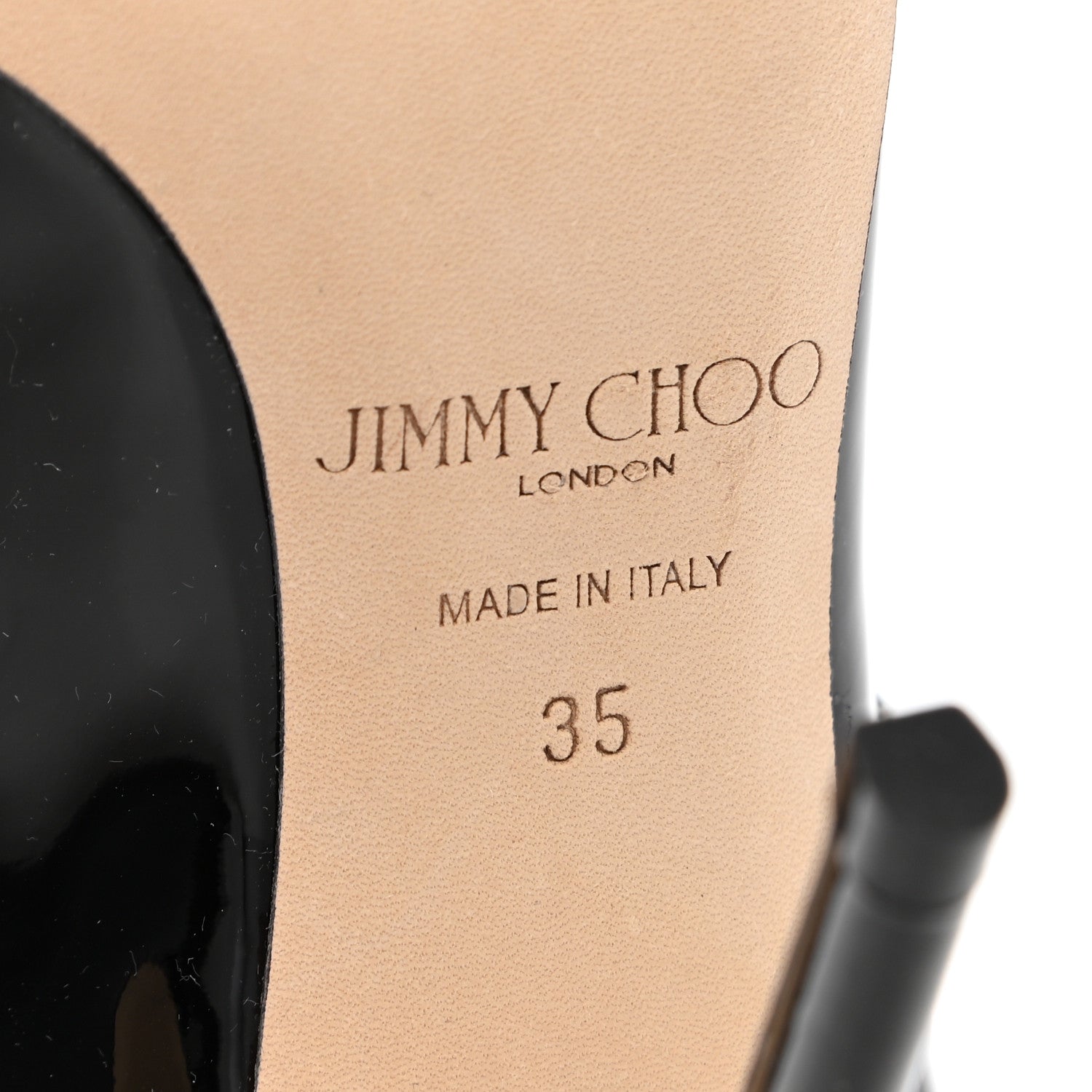 Jimmy Choo Patent Crystal Bing 100 Pumps 35 Black 7 of 7