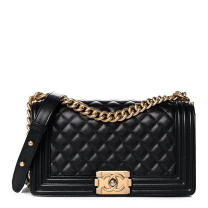 Chanel Caviar Quilted Medium Boy Flap Black 1 of 15