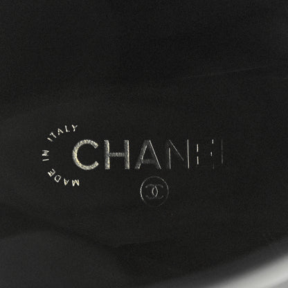 Chanel Calfskin Grosgrain Cap Toe Knee High Boots 40 Black 6 of 8