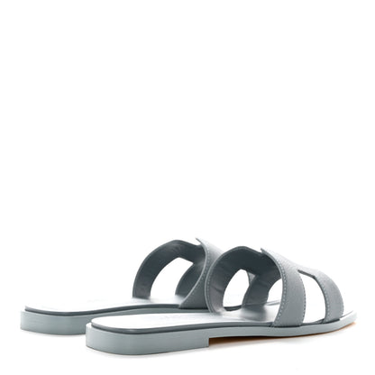 Hermes Epsom Oran Sandals 37 Gris Antarctique 4 of 11