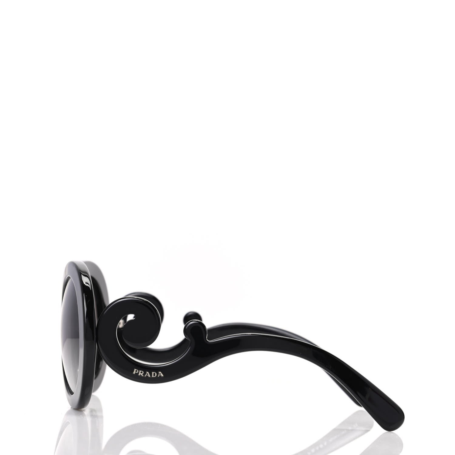 Prada Baroque Sunglasses SPR 27N Black 5 of 9