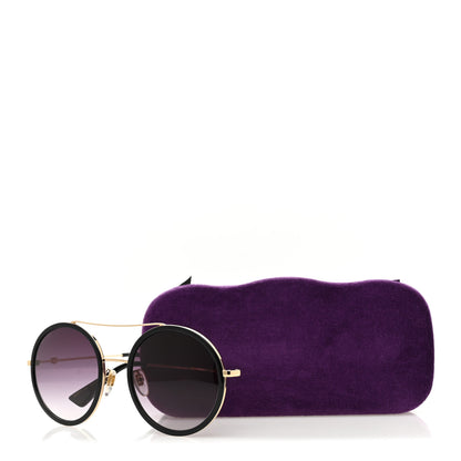 Gucci Metal Round Frame Sunglasses GG0061S Black 8 of 8
