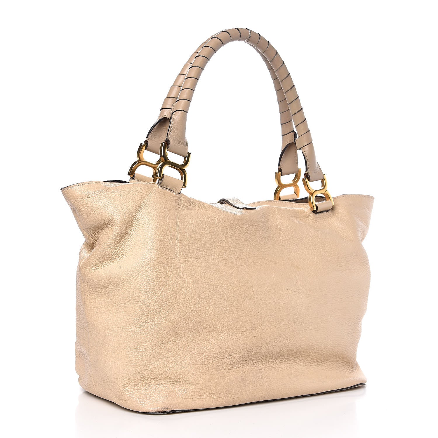 Chloe Calfskin Large New Marcie Tote Beige 3 of 10