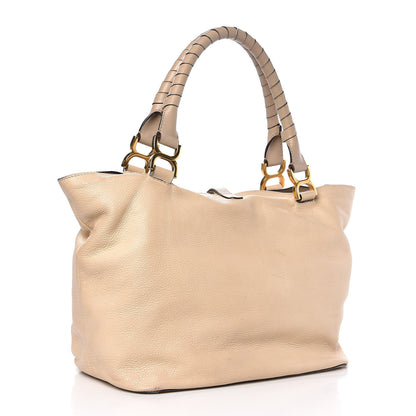 Chloe Calfskin Large New Marcie Tote Beige 3 of 10