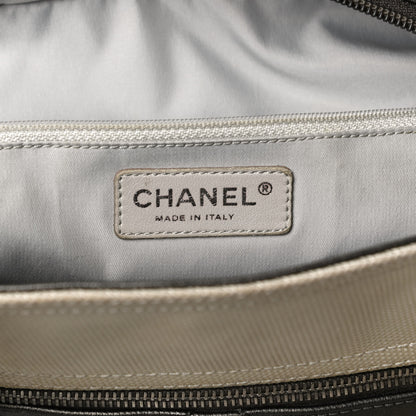 Chanel Coated Canvas Quilted Large Paris Biarritz Tote Silver 6 of 18