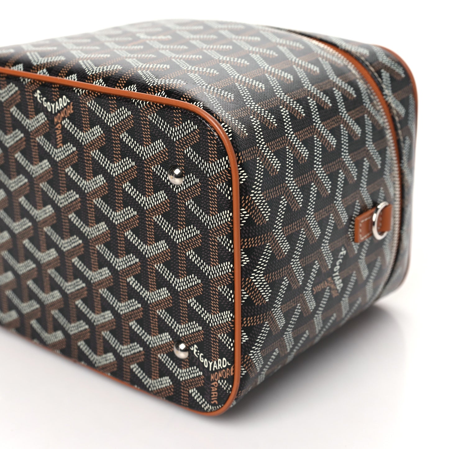 Goyardine Muse Vanity Case Black Gold