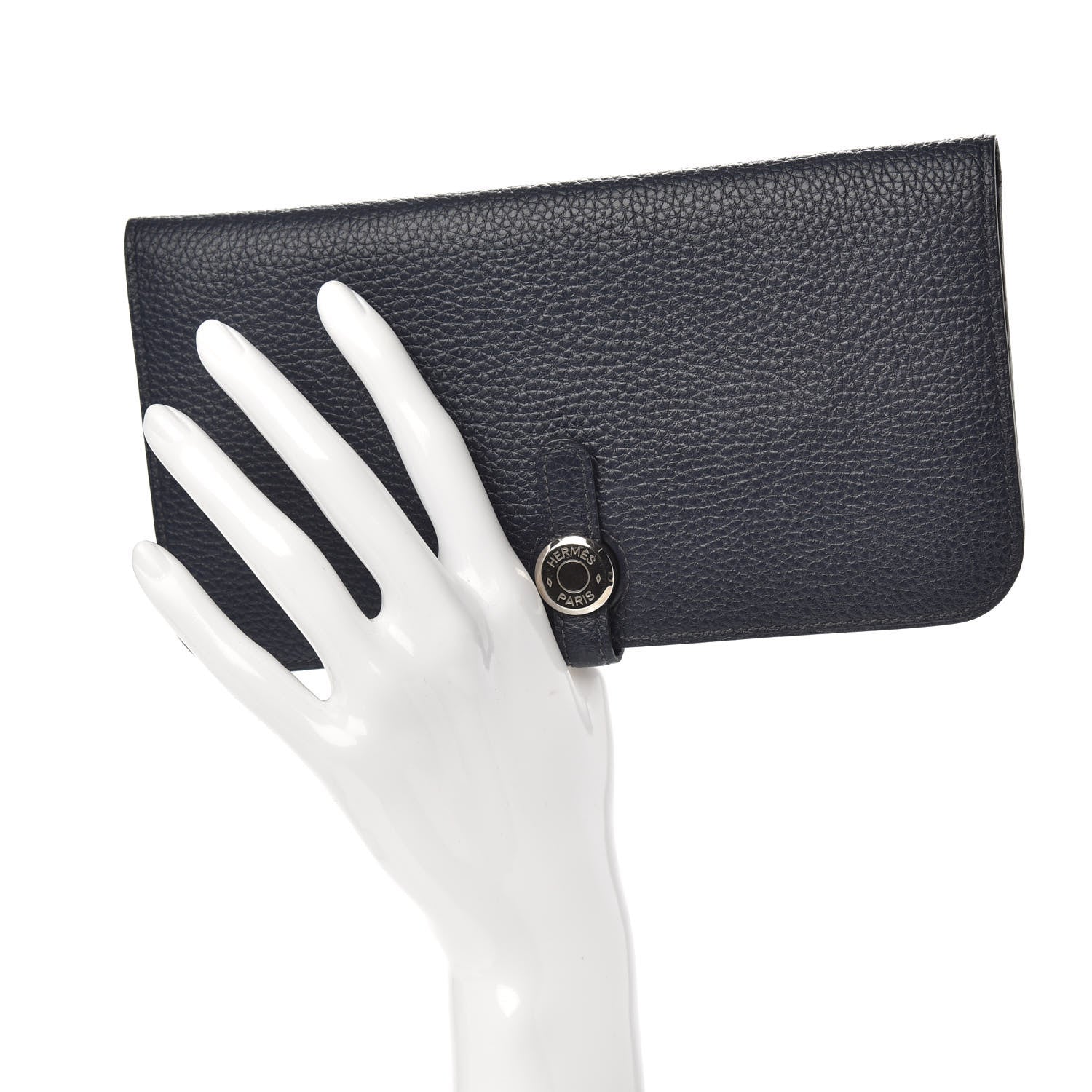 Hermes Togo Dogon Recto Verso Wallet Bleu Thalassa 2 of 8
