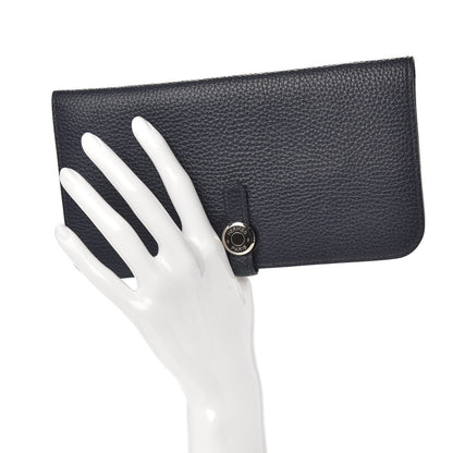 Hermes Togo Dogon Recto Verso Wallet Bleu Thalassa 2 of 8