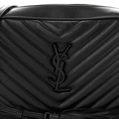 Saint Laurent Calfskin Matelasse Monogram Monochrome Lou Camera Bag Black 8 of 10