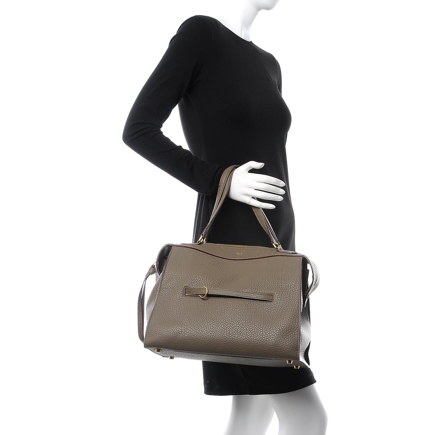 Bullhide Calfskin Small Ring Bag Souris
