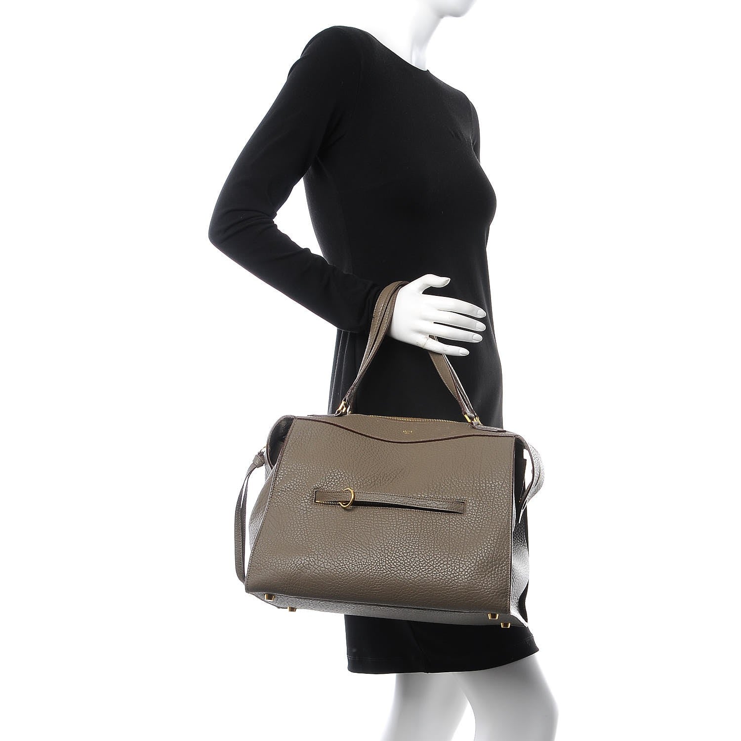 Celine Bullhide Calfskin Small Ring Bag Souris 2 of 15