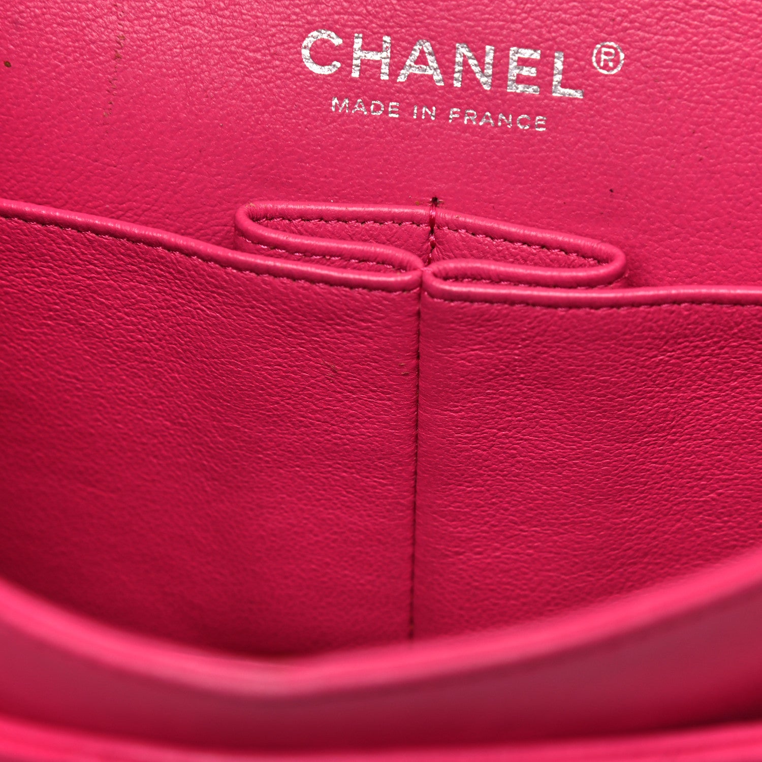 Chanel Lambskin Quilted Medium Double Flap Dark Pink 14 of 22