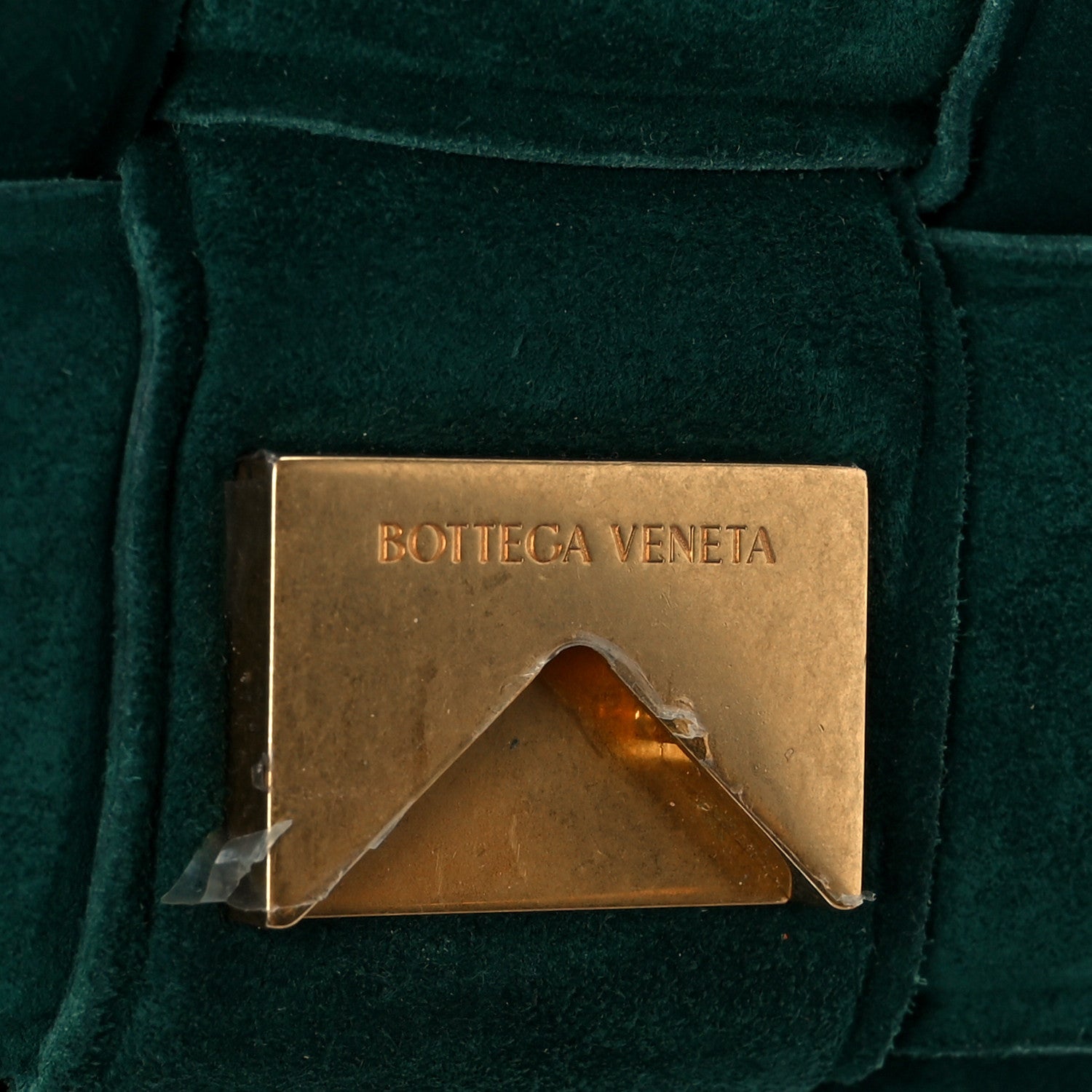Bottega Veneta Suede Maxi Intrecciato Padded Chain Cassette Crossbody Bag Emerald Green 9 of 12