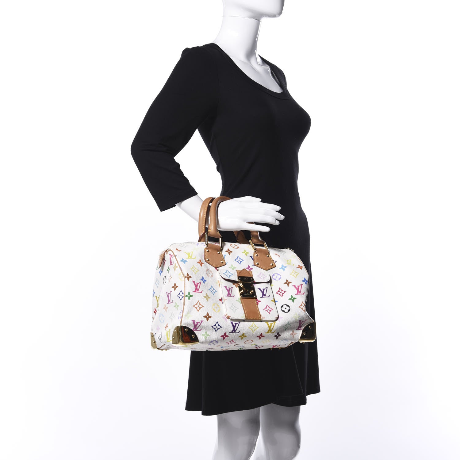 Louis Vuitton Monogram Multicolor Speedy 30 White 2 of 27