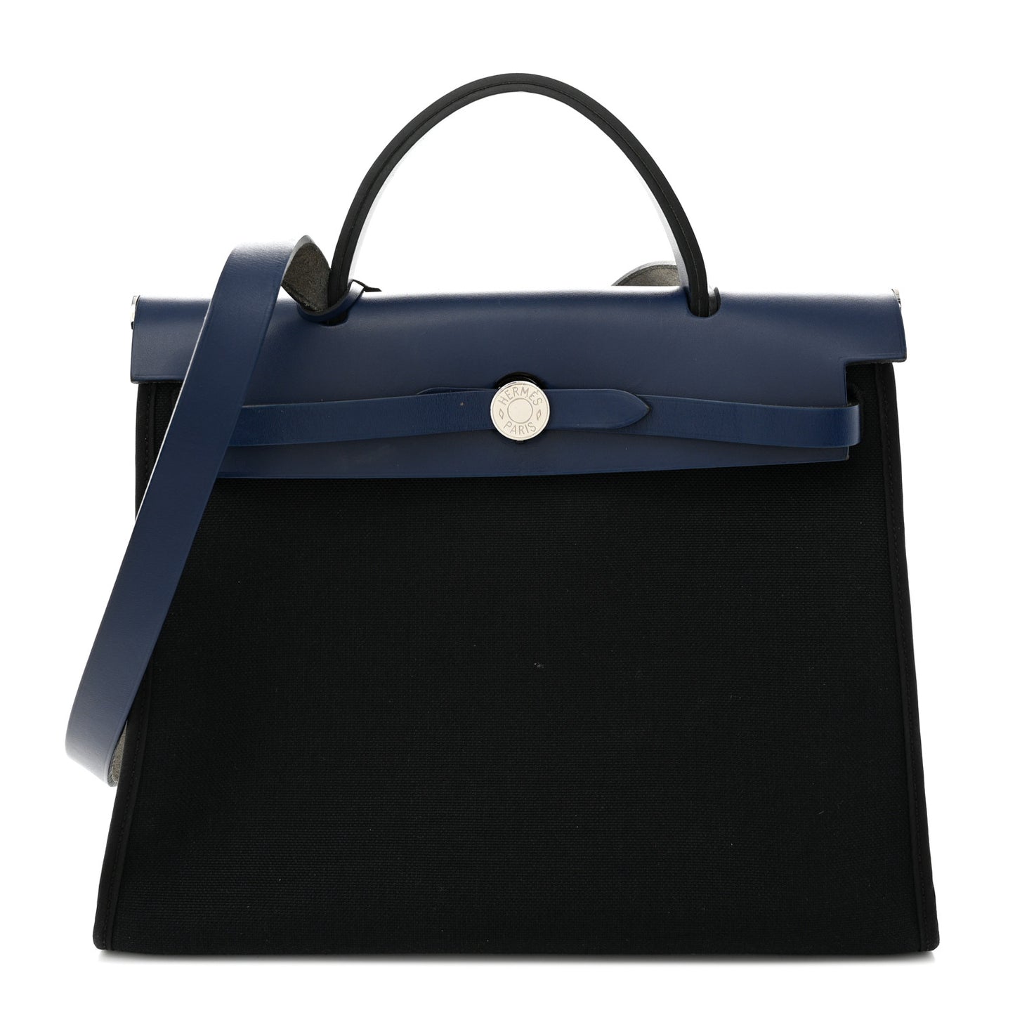 Military Toile Vache Hunter Herbag Zip 31 PM Black Bleu Saphir