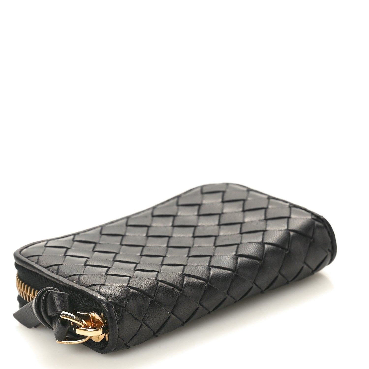 Bottega Veneta Nappa Intrecciato Zip Around Coin Purse Black 4 of 8