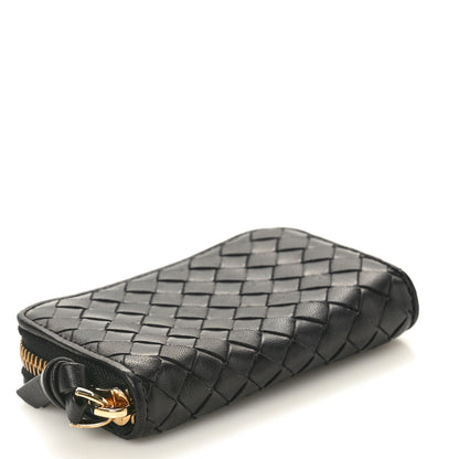 Bottega Veneta Nappa Intrecciato Zip Around Coin Purse Black 4 of 8