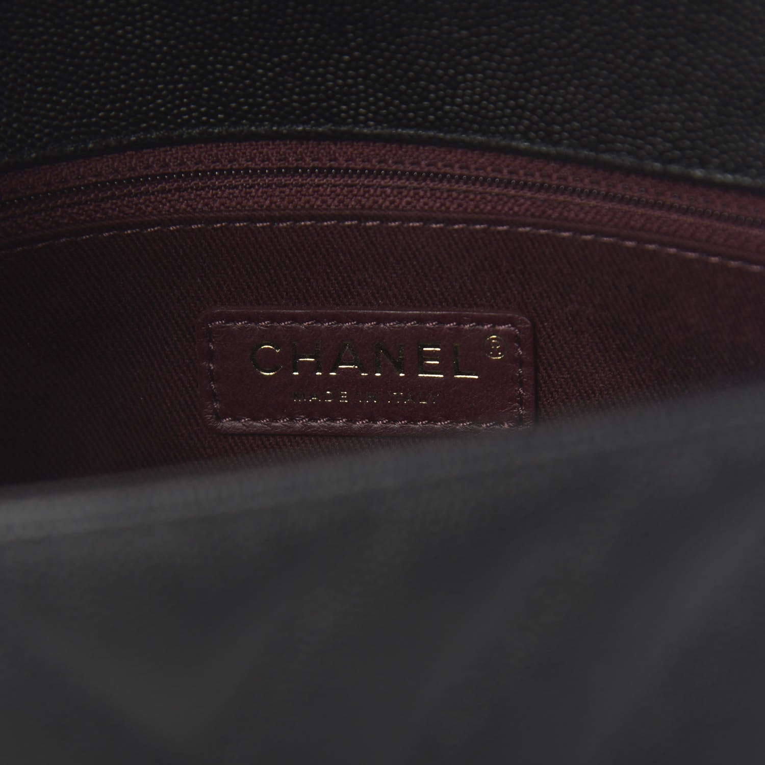 Chanel Caviar Chevron Quilted Small Coco Handle Flap Black 6 of 11